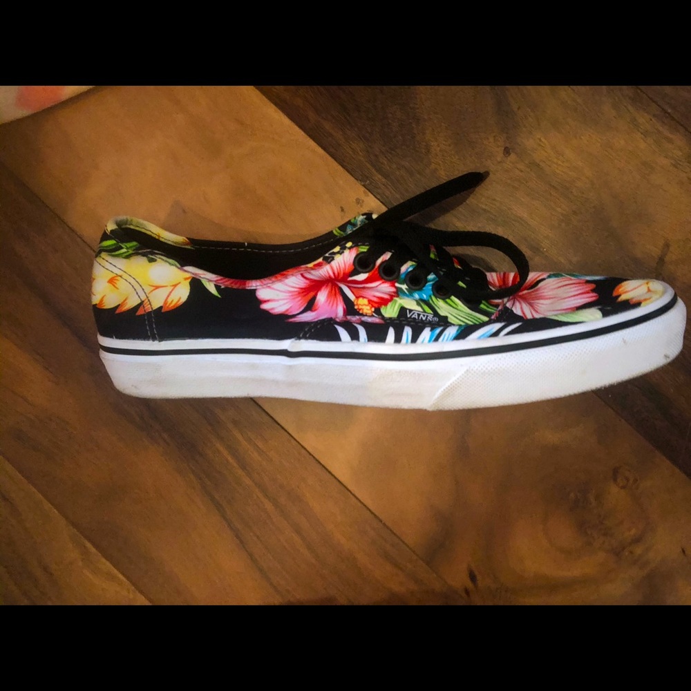 Vans flower shoes